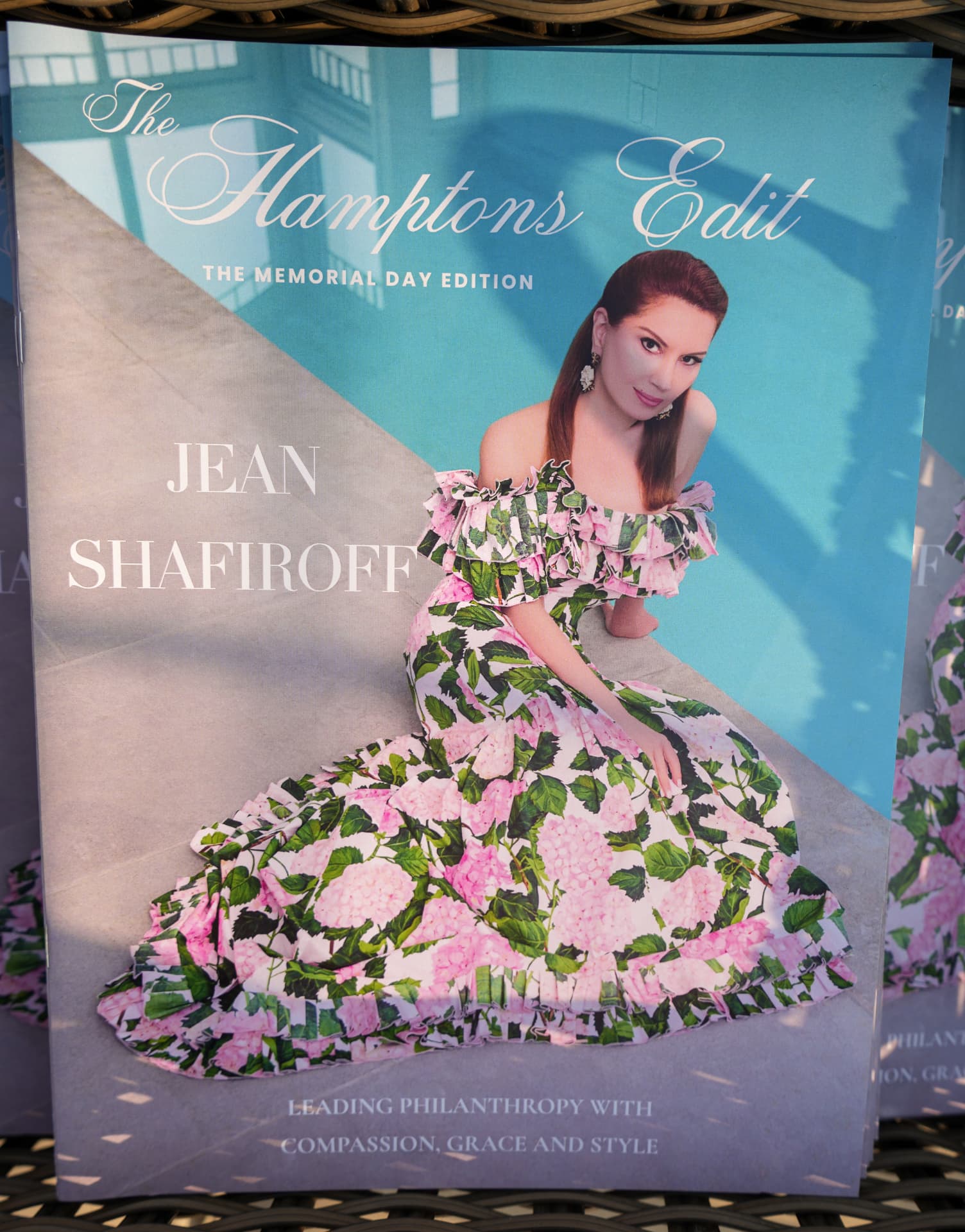 The Hamptons Edit Memorial Day issue displayed on board