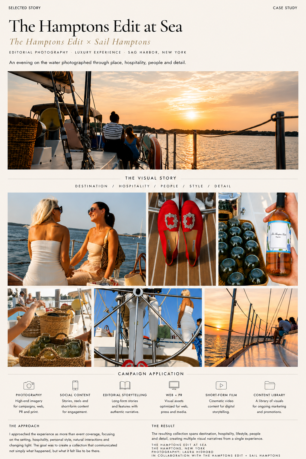 The Hamptons Edit at Sea campaign presentation