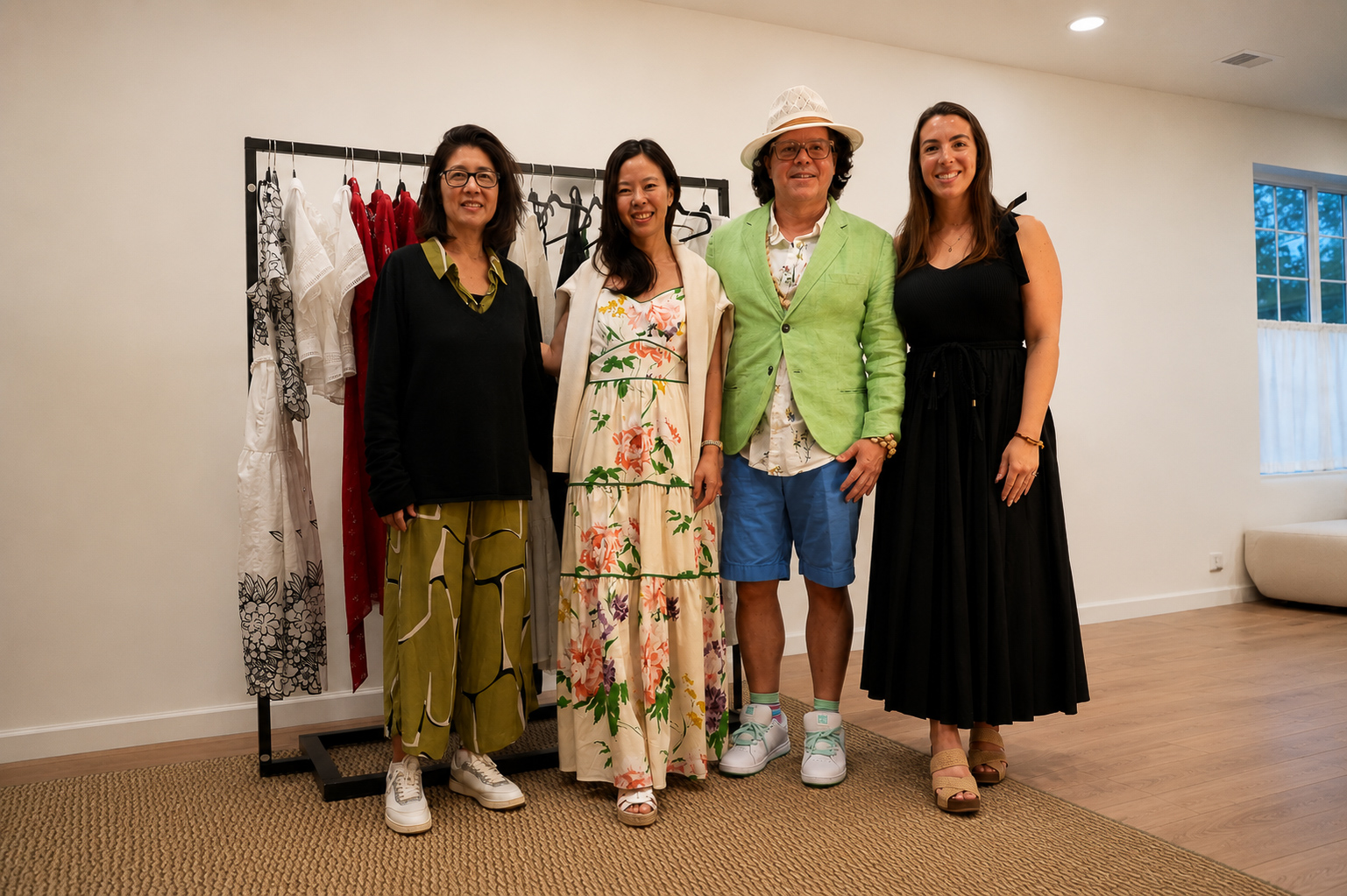 Guests gathered at the Christy Lynn × AIREM Hamptons brand experience